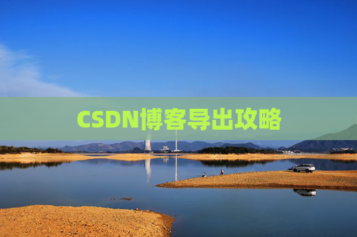 CSDN博客导出攻略